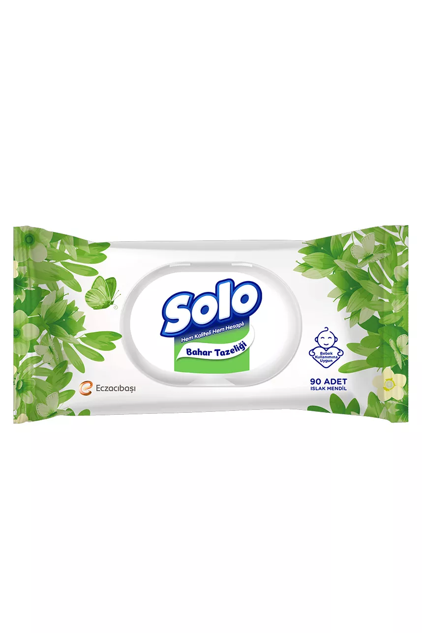 Solo Islak Havlu 90 Yaprak - Bahar Tazeliği