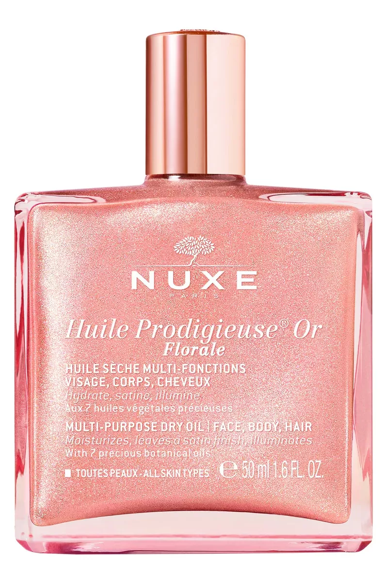 Nuxe Huile Prodigieuse Or Pembe Parıltılı Çiçeksi Çok Amaçlı Kuru Yağ 50 ml