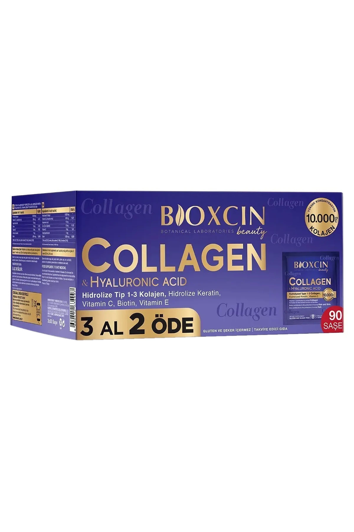 Bioxcin Collagen Hyaluronic Acid Hidrolize Tip 1-3 Kolajen 90 Saşe