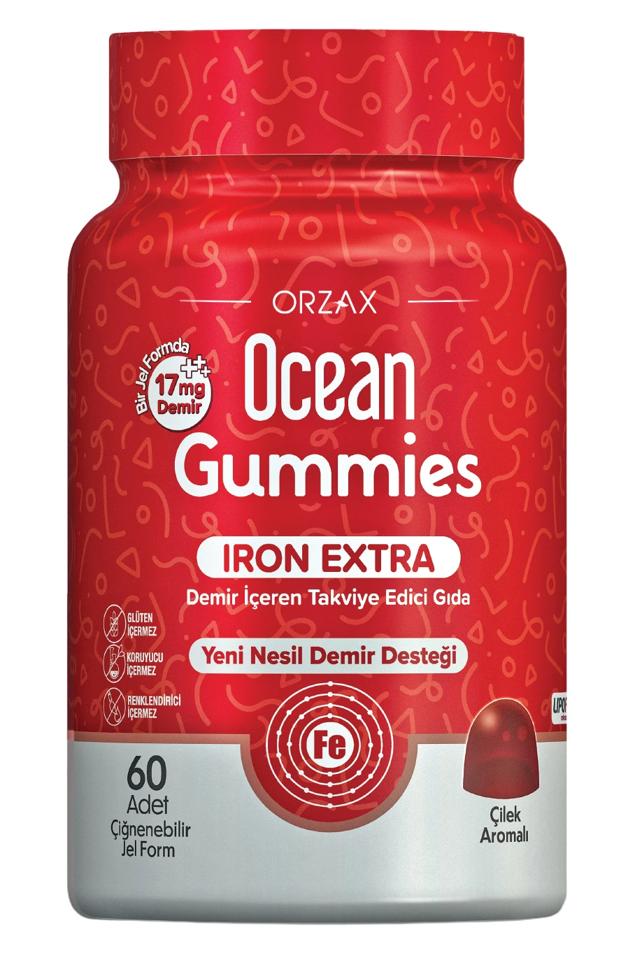 Ocean Gummies Iron Extra 17 mg 60 Çiğnenebilir Jel