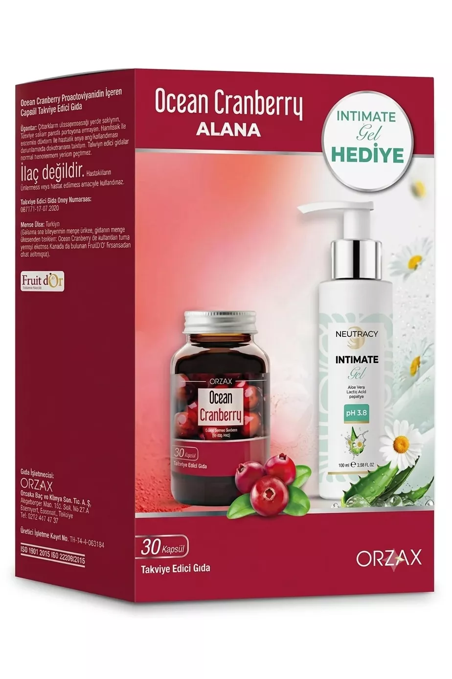 Orzax Ocean Cranberry Alana Intımate Gel Hediye