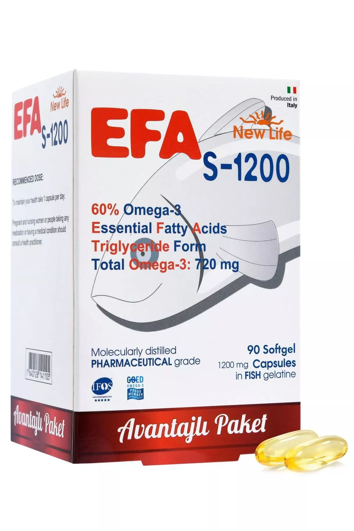 New Life EFA S-1200 mg 90 Kapsül