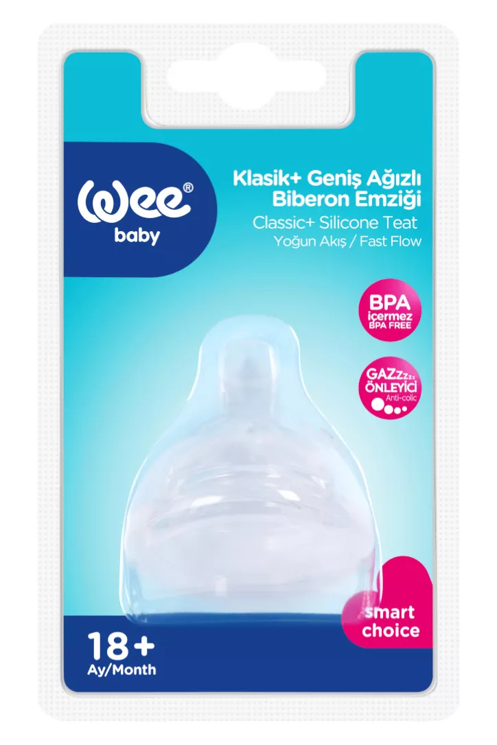 Wee Baby Yuvarlak Uçlu Geniş Ağızlı Biberon Emziği No: 3 K854